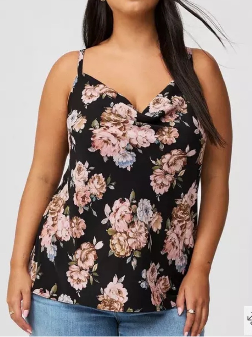 Torrid Crepe De Chine Cowl Cami 2X NWT